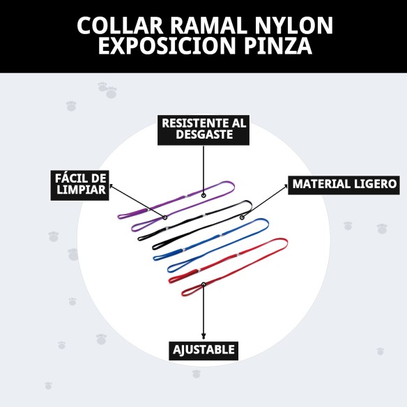 Collar Ramal Nylon Exposición con Pinza - Seguridad y Estilo