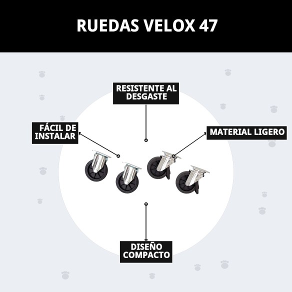 Ruedas Velox 47: Agilidad y Estilo para tu Mascota