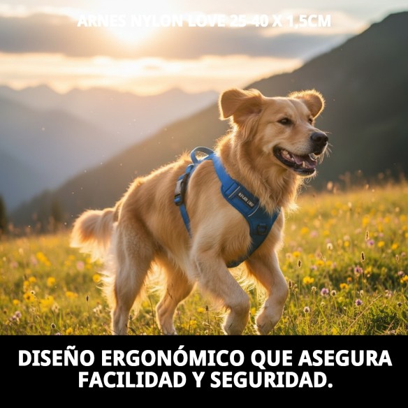 Arnés Nylon Love 25-40 cm: Comodidad y Estilo para tu Mascota