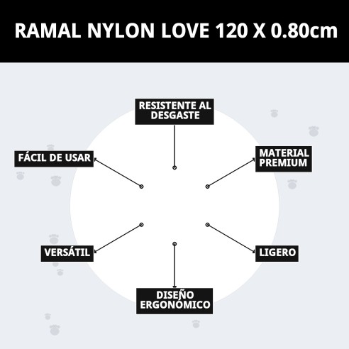 Ramal de Nylon Love 120x0.80cm para tu Mascota