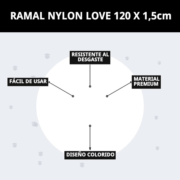 Ramal Nylon Love 120x1,5cm: Comodidad y Estilo para tu Mascota