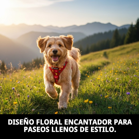 Arnes Nylon Flower 25-35 cm: Estilo y Comodidad para tu Mascota