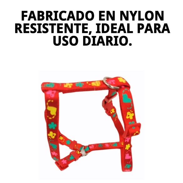 Arnes Nylon Flower 25-35 cm: Estilo y Comodidad para tu Mascota