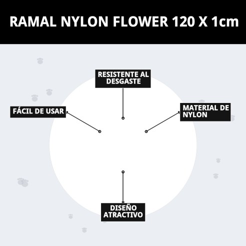 Ramal Nylon Flower 120x1cm: Estilo y Comodidad para Tu Mascota