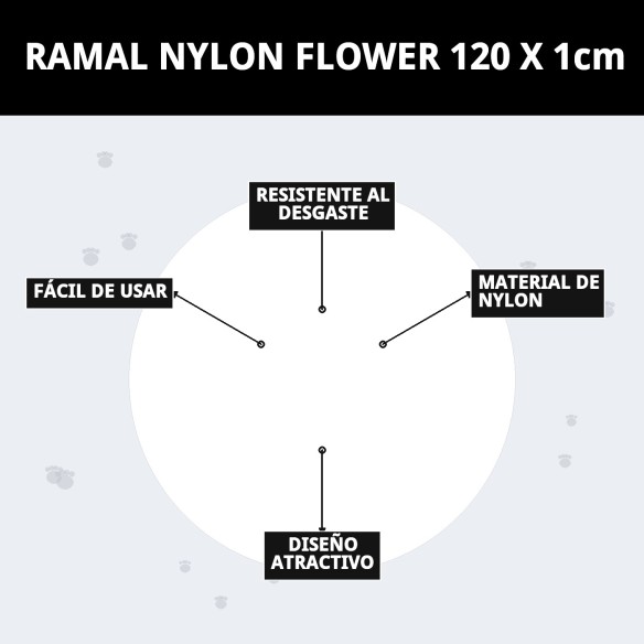 Ramal Nylon Flower 120x1cm: Estilo y Comodidad para Tu Mascota