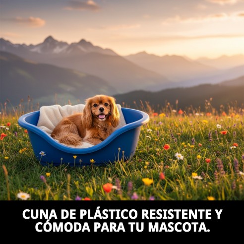 Cuna Plástico N.2 Perla 45x30 para Mascotas Cómodas