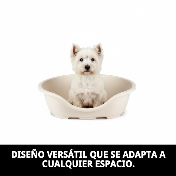 Cuna Plástico N.4 Perla 61x40: Comodidad para tu mascota