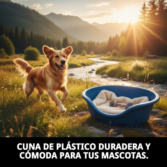 Cuna Plástico N.3 Perla 53x35 para tu Mascota Confortable