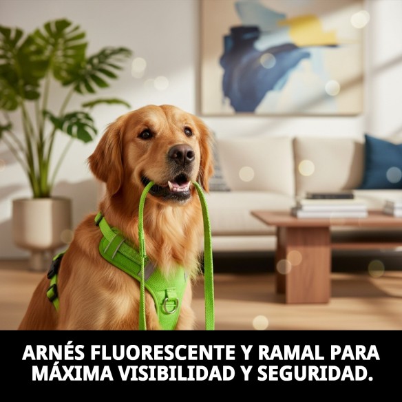 Arnes con Ramal Fluor 1,3 Colores para Tu Mascota