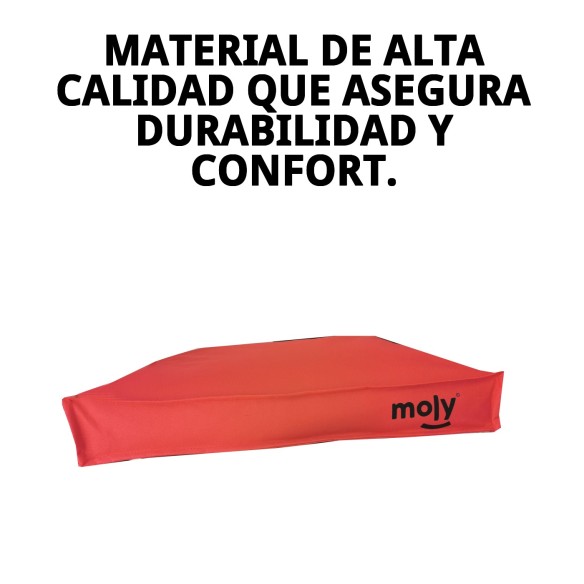 Colchón Waterproof Rojo T-1 80x60x10 para Mascotas Felices