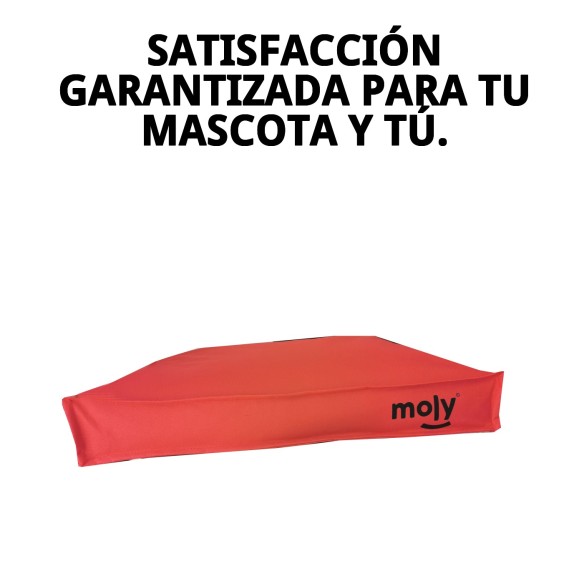 Colchón Waterproof Rojo T-1 80x60x10 para Mascotas Felices