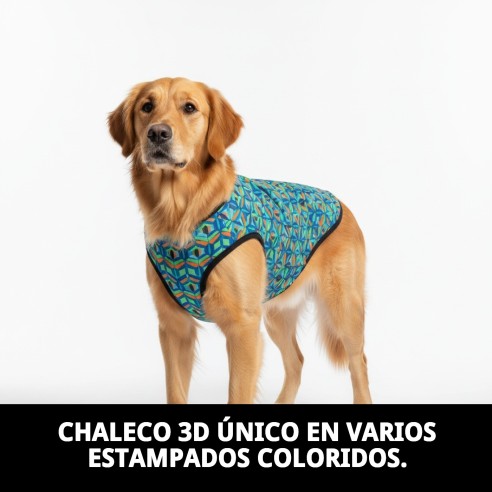 Chaleco 3D Varios Estampados T-L para Mascotas Elegantes