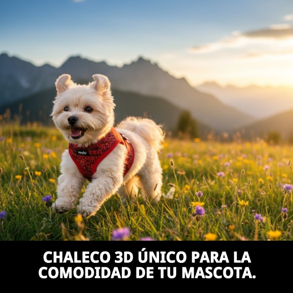 Chaleco 3D Casitas Rojas T-XXS para tu mascota elegante