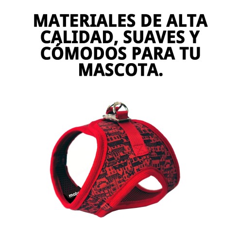 Chaleco 3D Casitas Rojas T-M para tu mascota ¡Estilo único!