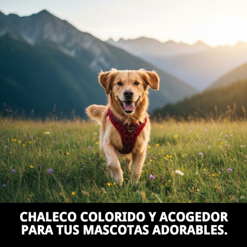 Chaleco Casitas Rojas T-L: Estilo y Comodidad para tu Mascota