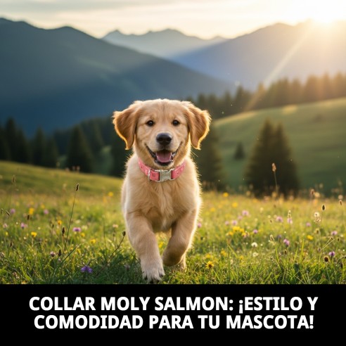Collar Moly Salmon T-3: Estilo y Comodidad para tu Mascota