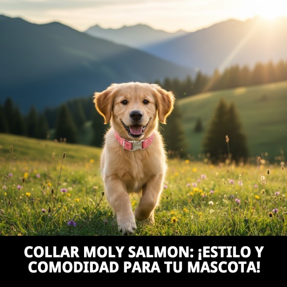 Collar Moly Salmon T-3: Estilo y Comodidad para tu Mascota