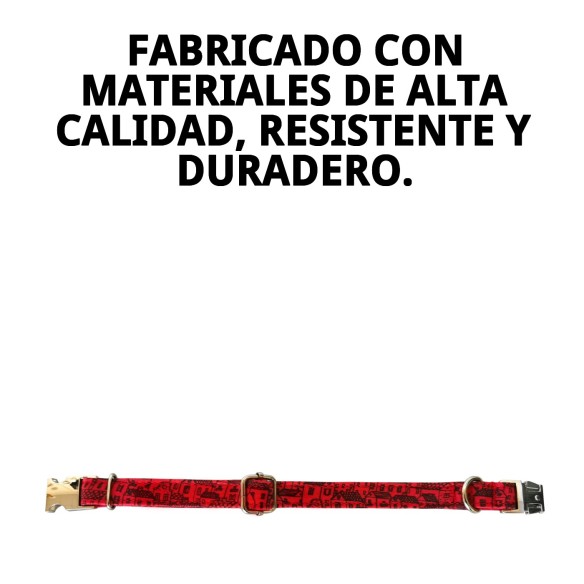 Collar Casitas Rojas T-6 para tu mascota - Comodidad y Estilo