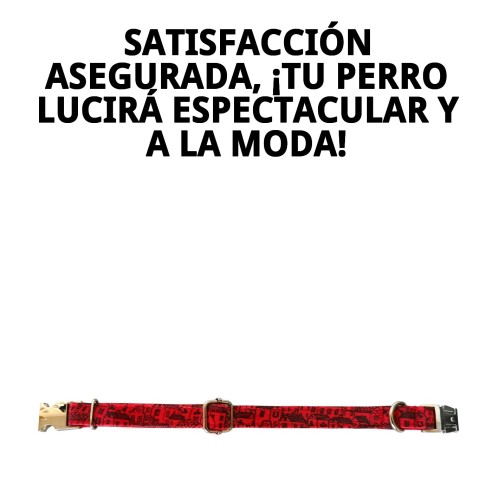 Collar Casitas Rojas T-6 para tu mascota - Comodidad y Estilo