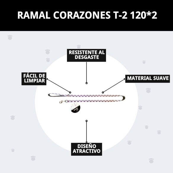 Ramal Corazones T-2: Estilo y Comodidad para tu Mascota