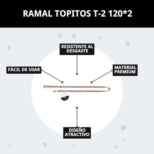 Ramal Topitos T-2 120*2: Comodidad y Estilo para tu Mascota