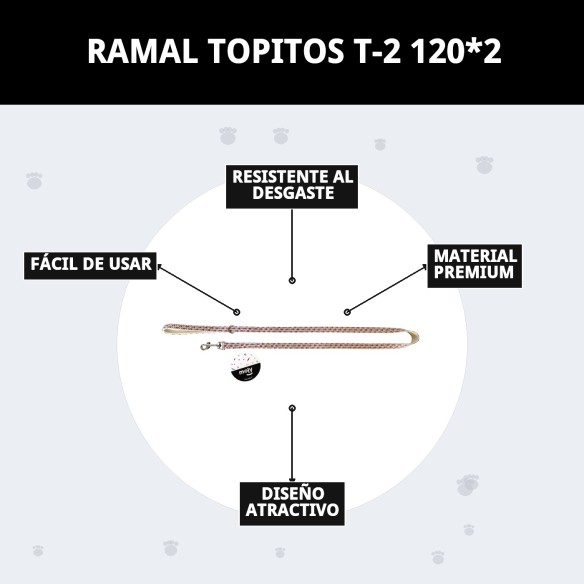 Ramal Topitos T-2 120*2: Comodidad y Estilo para tu Mascota