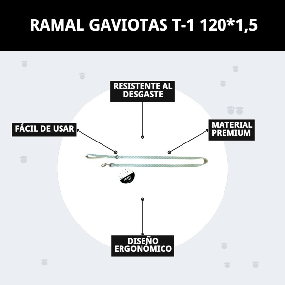 Ramal Gaviotas T-1 120*1,5: Seguridad y Estilo para Tu Mascota
