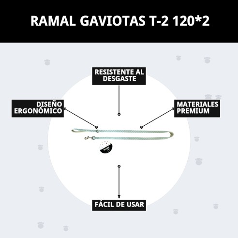 Ramal Gaviotas T-2 120*2: Resistencia y Estilo para Mascotas