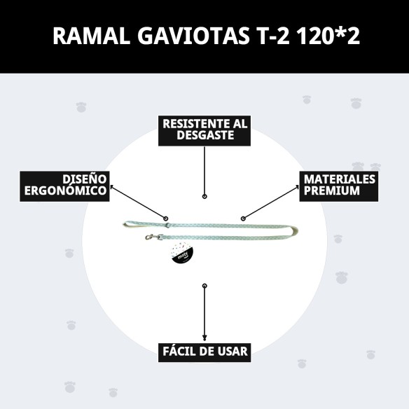 Ramal Gaviotas T-2 120*2: Resistencia y Estilo para Mascotas