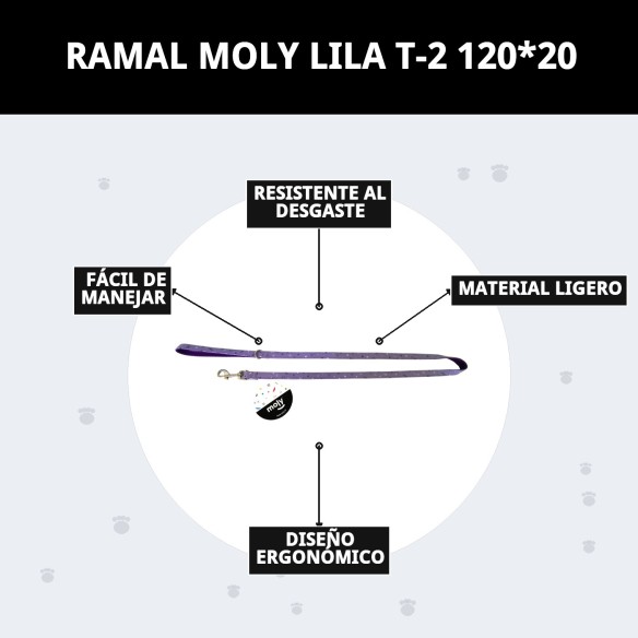 Ramal Moly Lila T-2 120*20: Estilo y Comodidad para tu Mascota