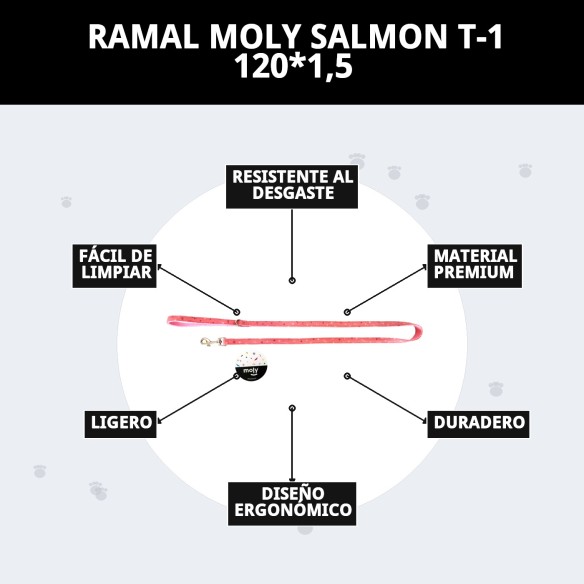 Ramal Moly Salmon T-1 120*1,5: Calidad y Estilo para tu Mascota