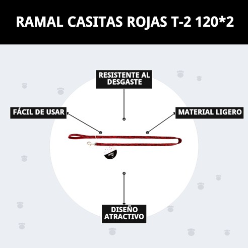 Ramal Casitas Rojas T-2 120*2 para Mascotas - Comodidad y Estilo