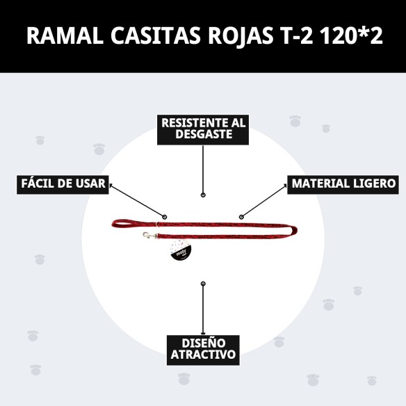 Ramal Casitas Rojas T-2 120*2 para Mascotas - Comodidad y Estilo