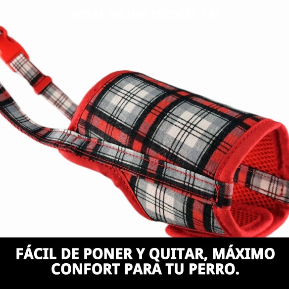 Bozal Deluxe Escocés T-M: Comodidad y Estilo para Tu Mascota