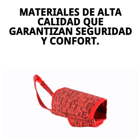 Bozal Deluxe Casitas Rojas T-L para Tu Mascota Feliz
