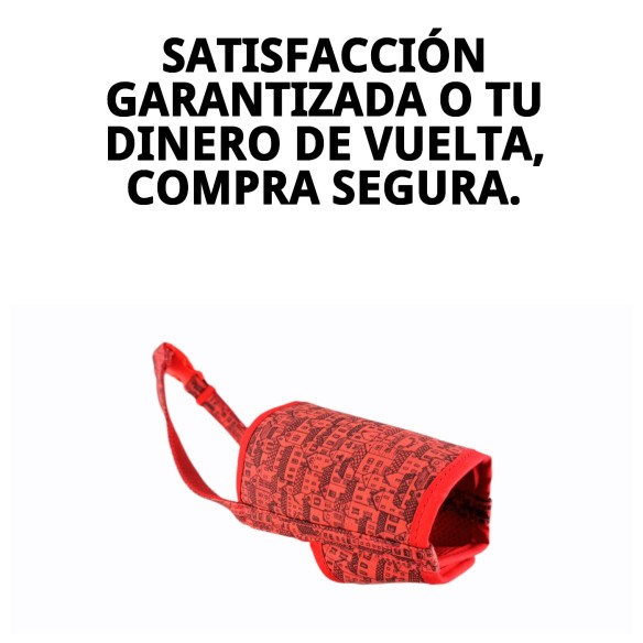 Bozal Deluxe Casitas Rojas T-L para Tu Mascota Feliz