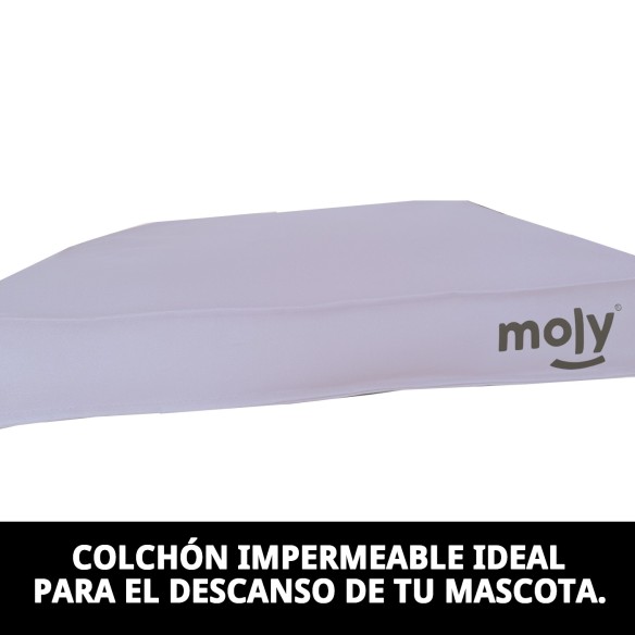 Colchón Waterproof Gris T-2 90x60x10 para Mascotas Confortable