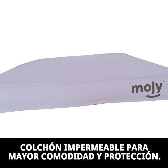 Colchón Waterproof Gris T-3 105x95x10 para Mascotas Confortable