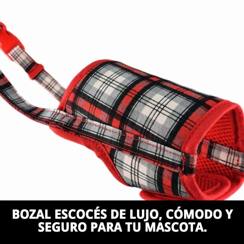 Bozal Deluxe Escocés T-S: Comodidad y Estilo para tu Mascota