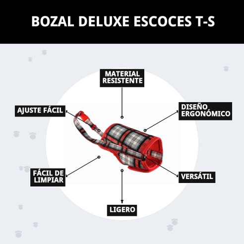 Bozal Deluxe Escocés T-S: Comodidad y Estilo para tu Mascota