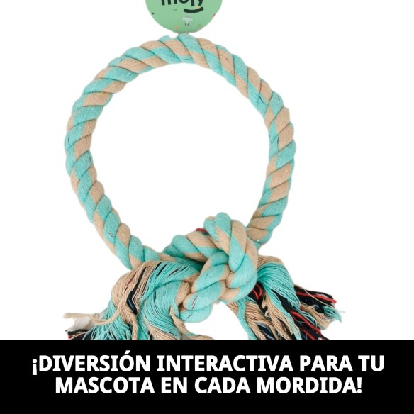Mordedor Interactivo Redondo para Perros - Juguete de Cuerda