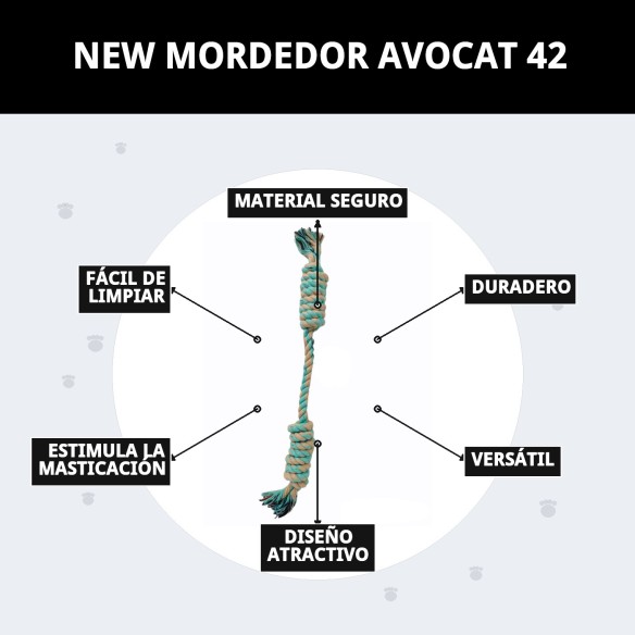 Mordedor Avocat 42: Juguete Natural para Perros Activos