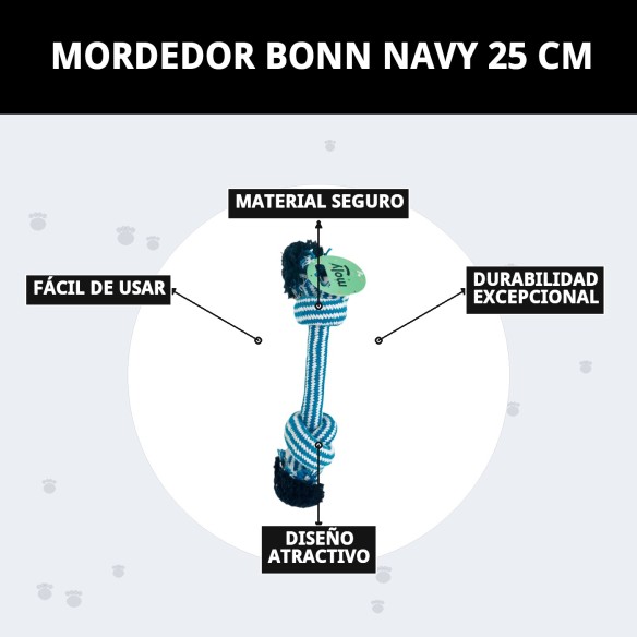 Mordedor Bonn Navy 25 cm: Juguete ideal para cachorros