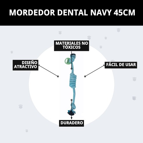 Mordedor Dental Navy 45cm: Juguete Ideal para Tu Perro