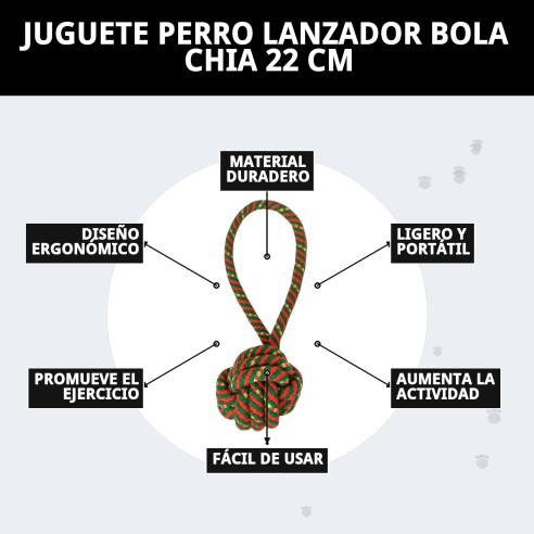Juguete Lanzador de Bola Chia para Perros - 22 cm