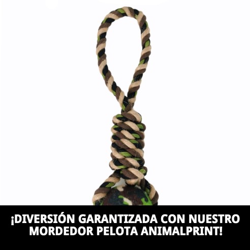 Mordedor Pelota Animalprint 33 cm para perros felices