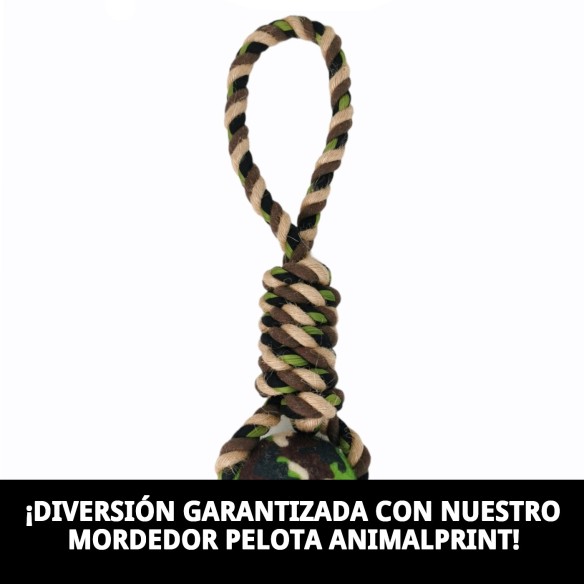 Mordedor Pelota Animalprint 33 cm para perros felices