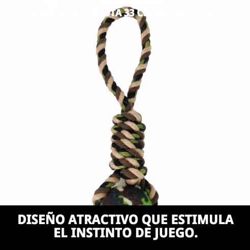 Mordedor Pelota Animalprint 33 cm para perros felices