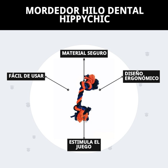 Mordedor Hilo Dental HippyChic: Estilo y Salud para tu Perro