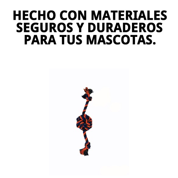 Mordedor Hilo Dental Pelota HippyChic para Perros 34 cm